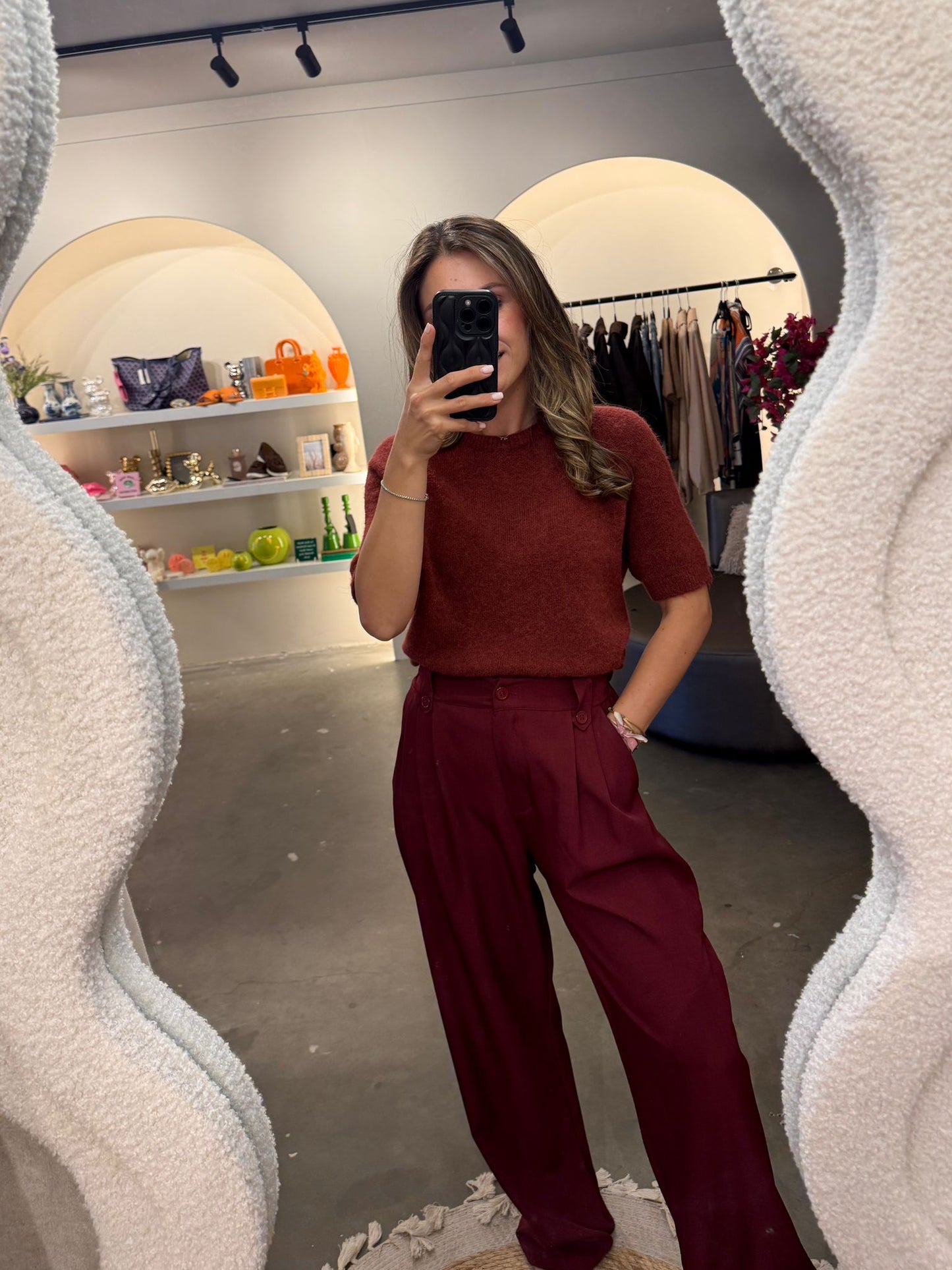 Alpaca Merlot Top