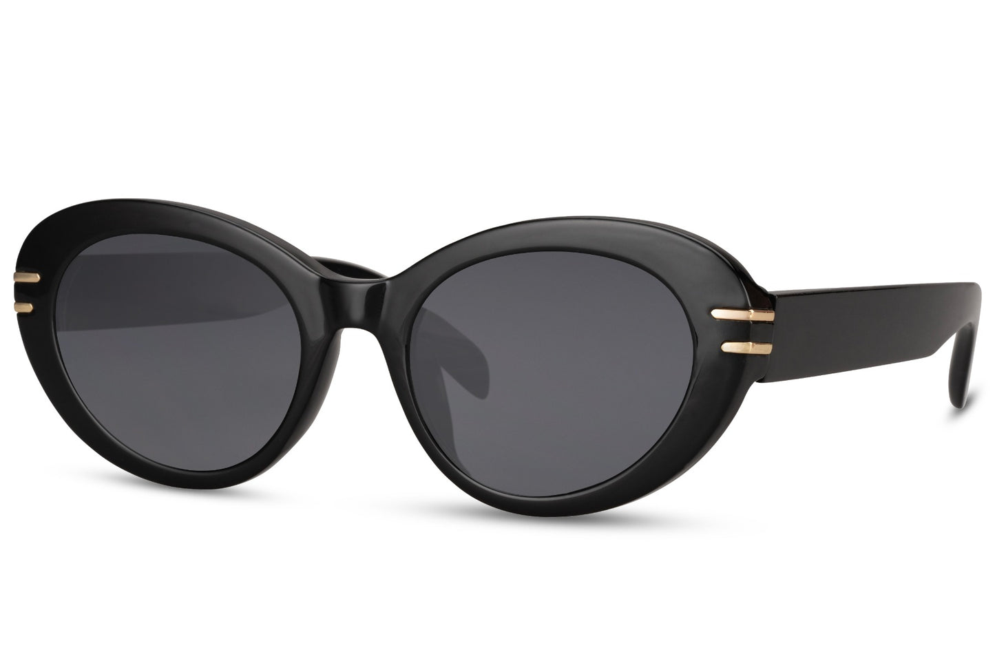 Ovale Zonnebril met Goud detail