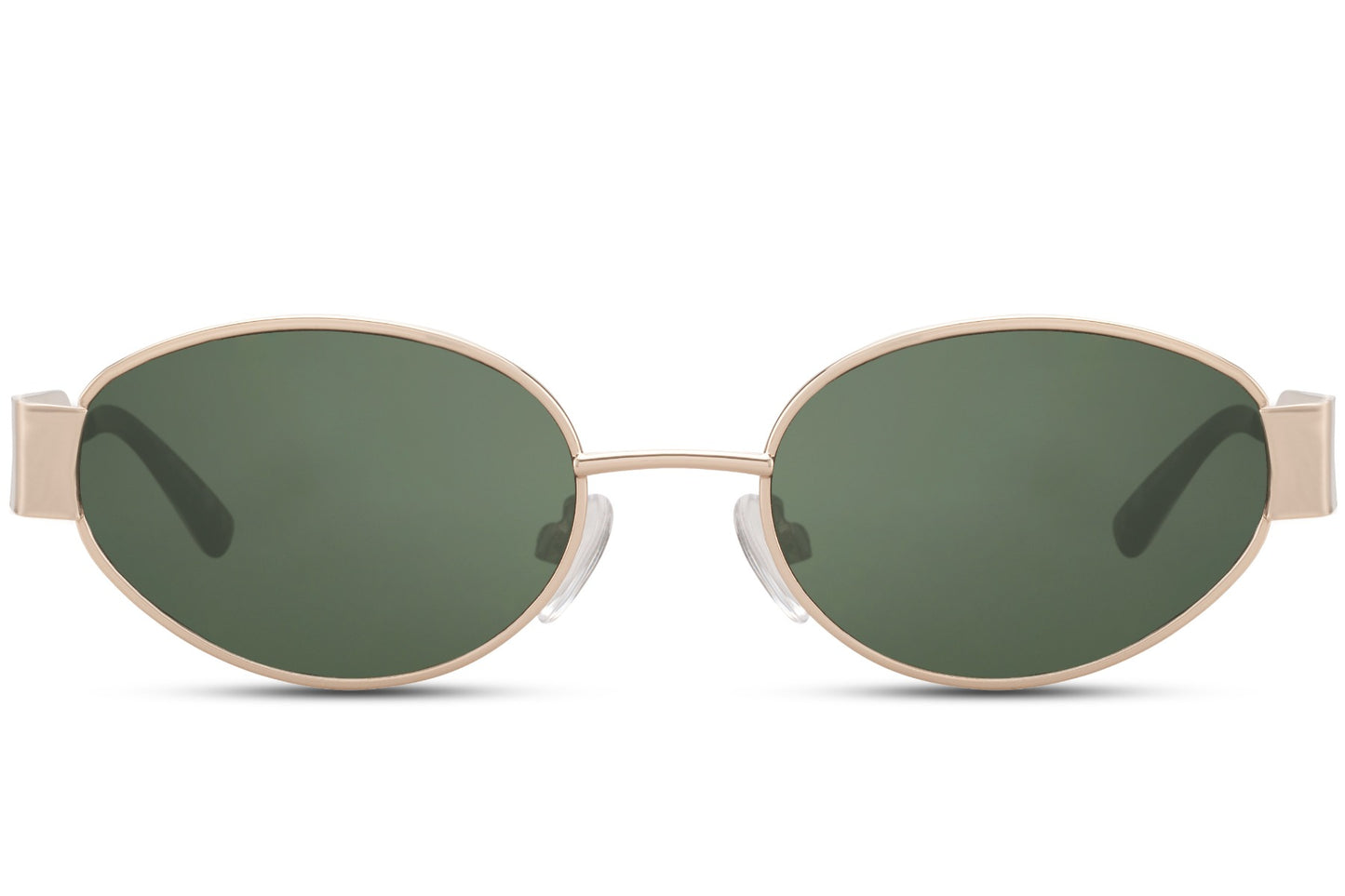 Ovale Vintage Zonnebril met Goud