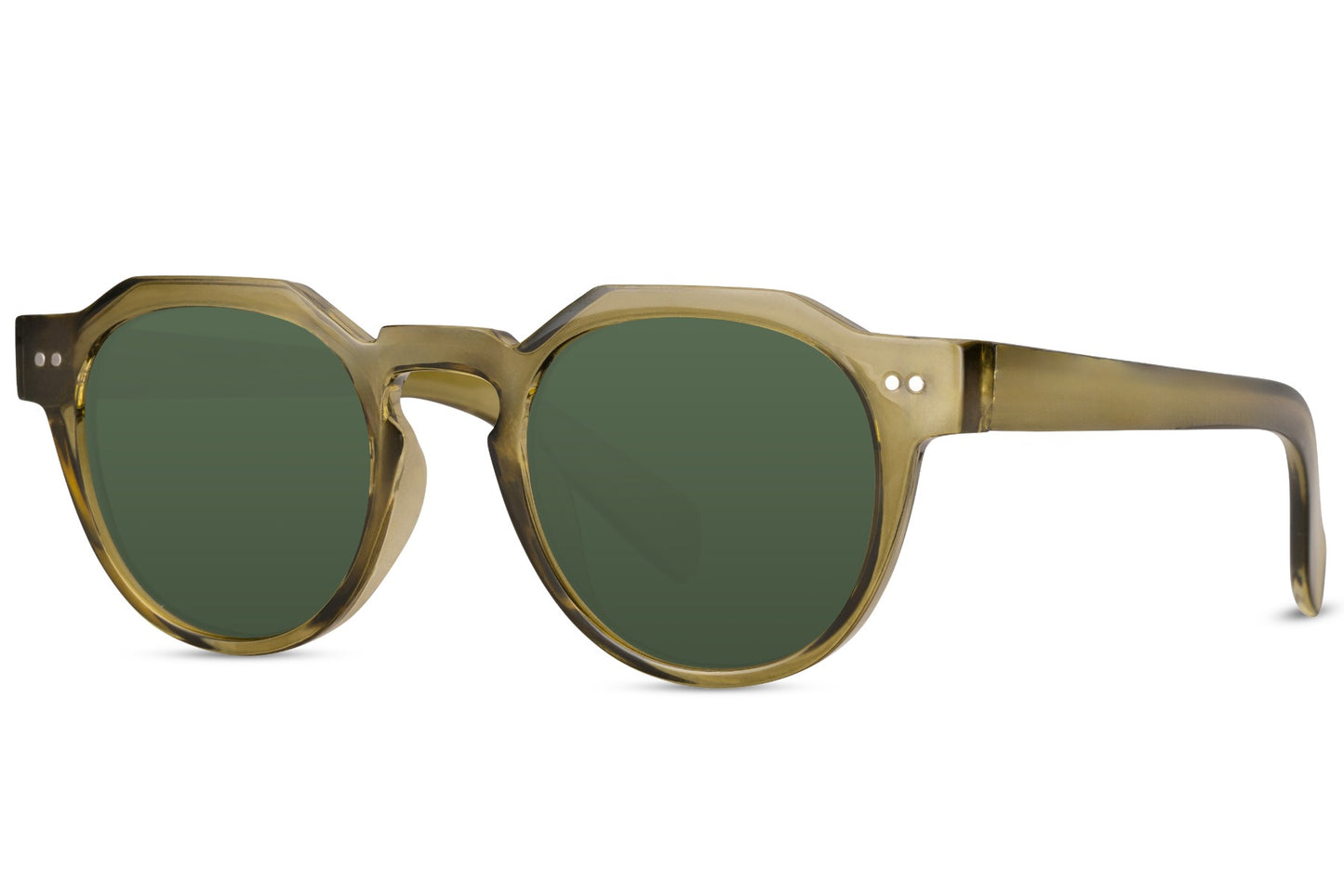 Ronde Vintage Zonnebril Groen