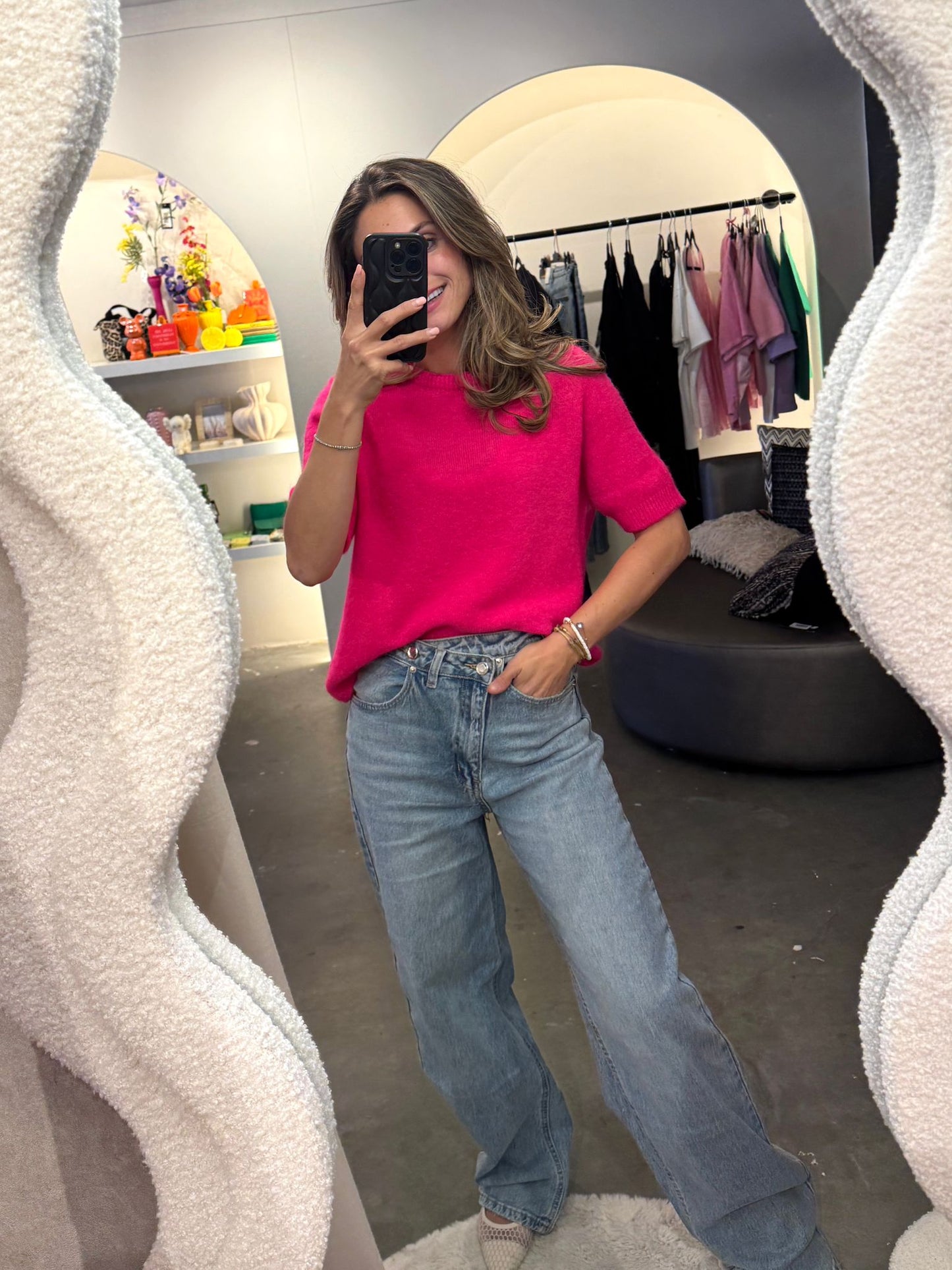 Roze alpaca Top