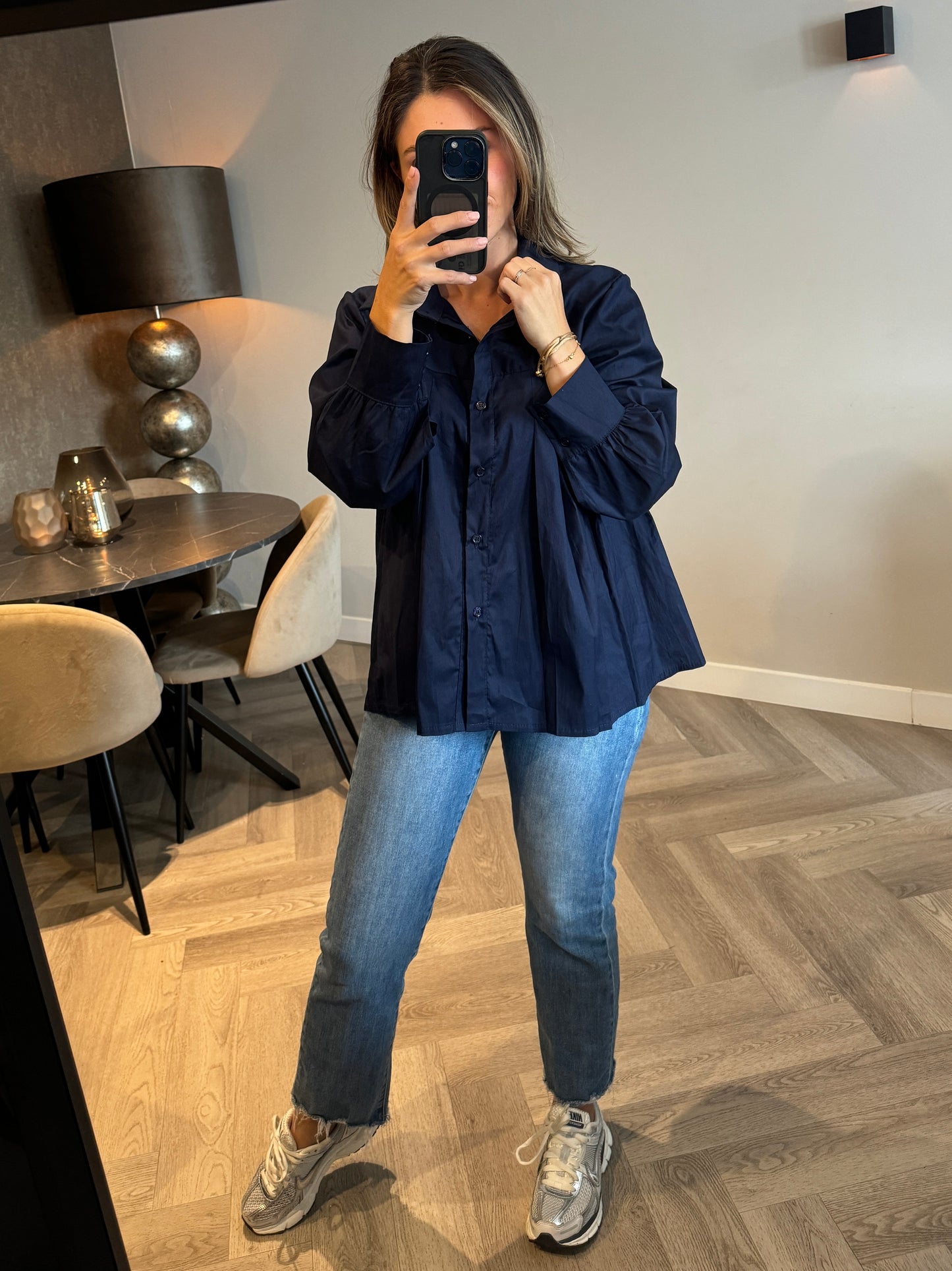 Blouse plissé BLAUW