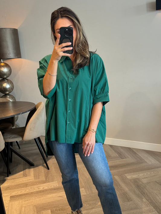 Oversized blouse botte green