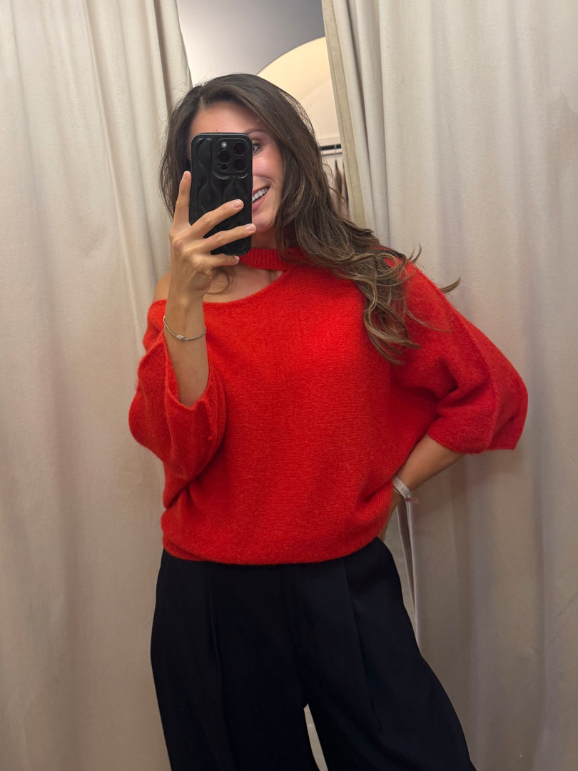 Alma Knit Trui | Rood