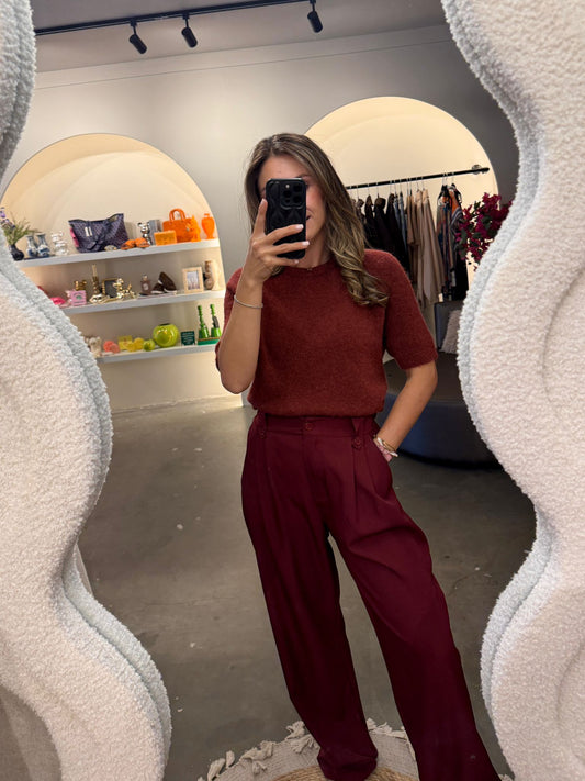 Alpaca Merlot Top