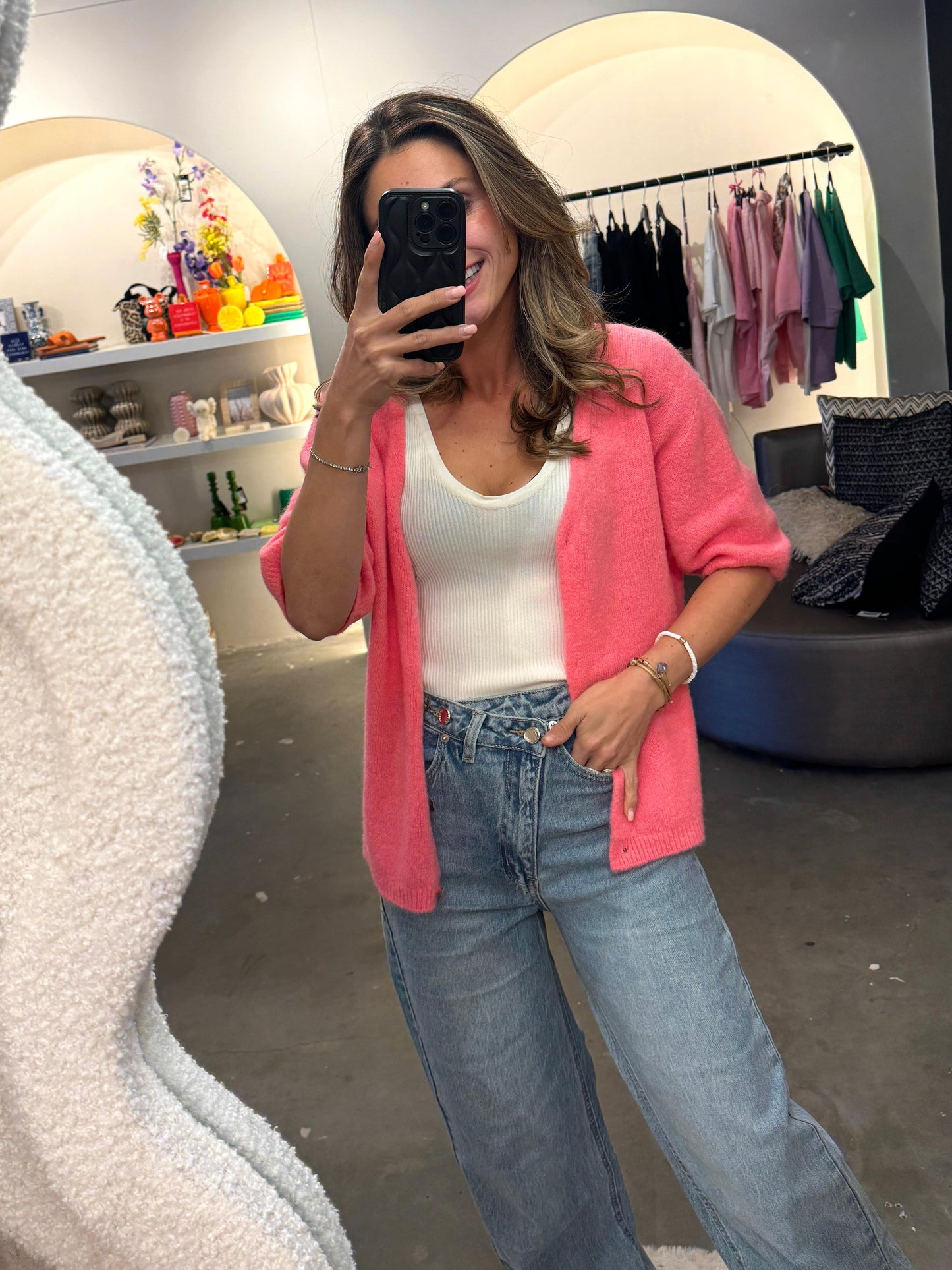 Bubble Gum Roze Vestje