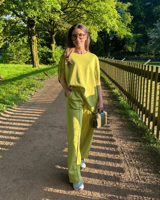 Isa Lime Set | Top & Broek