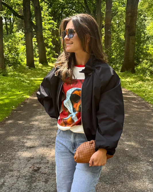 Elara Bomber Jack | Zwart