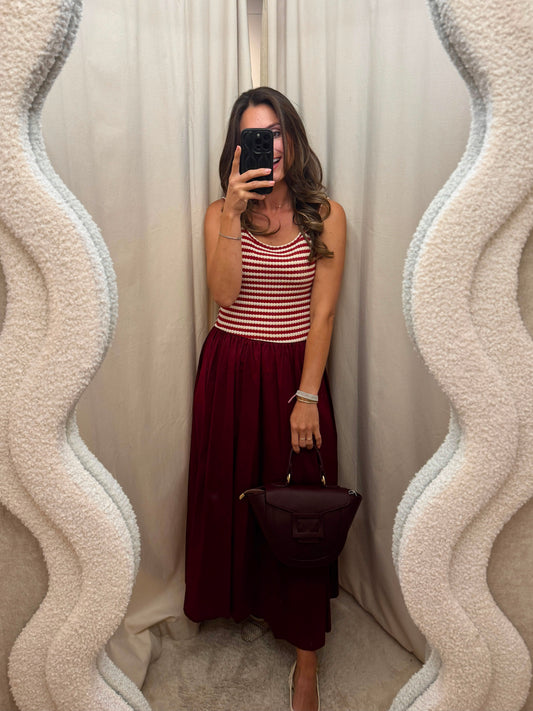 Livia Maxi Jurk | Bordeaux
