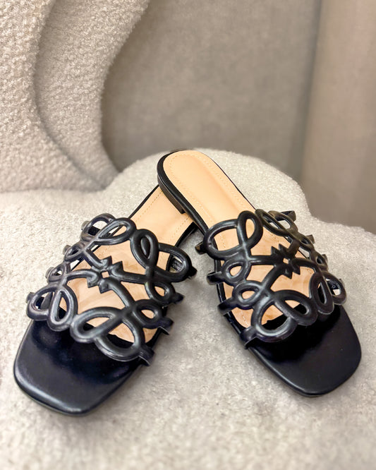 Élise Noir Sandalen