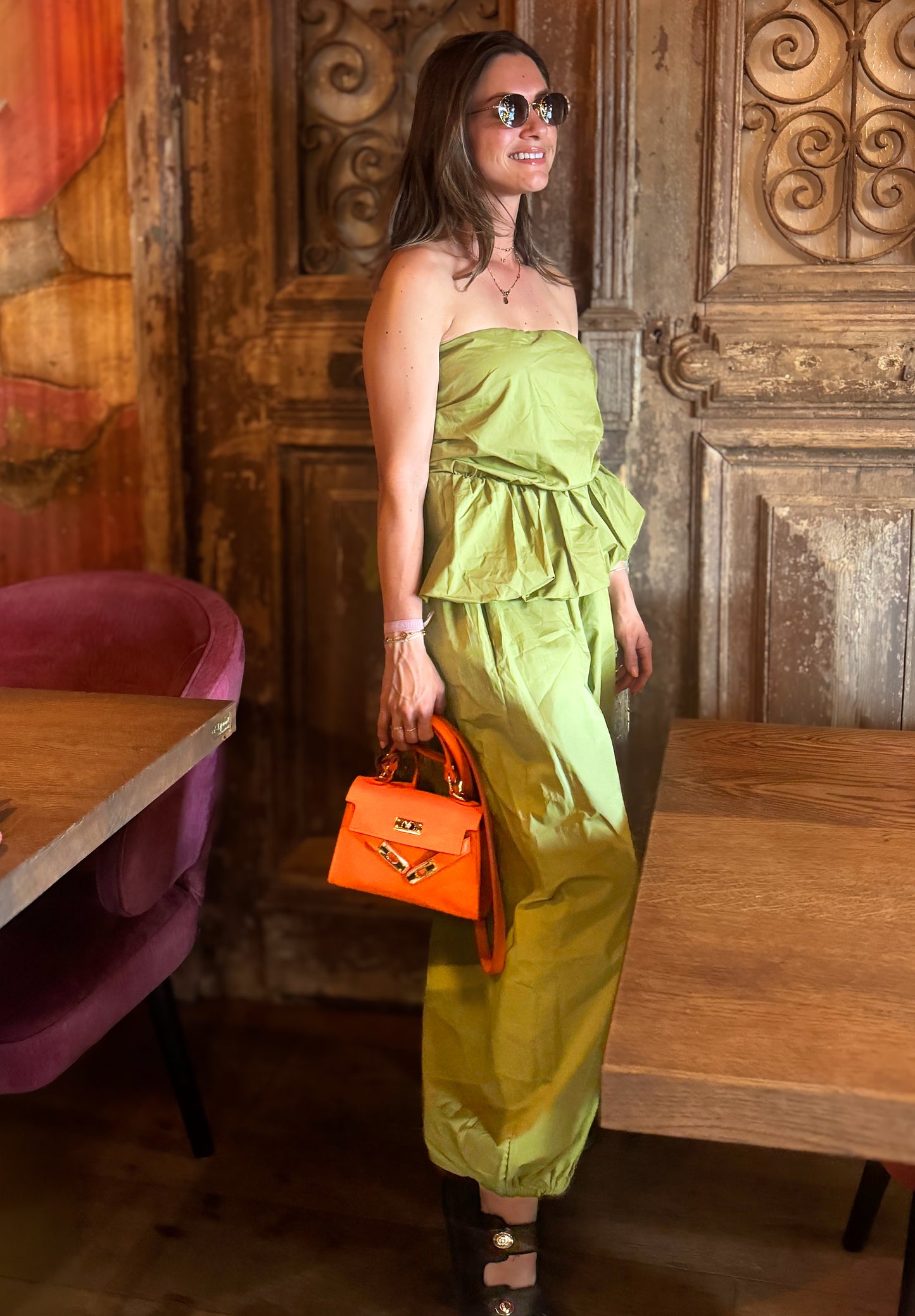 Simone Green Set | Top & Broek