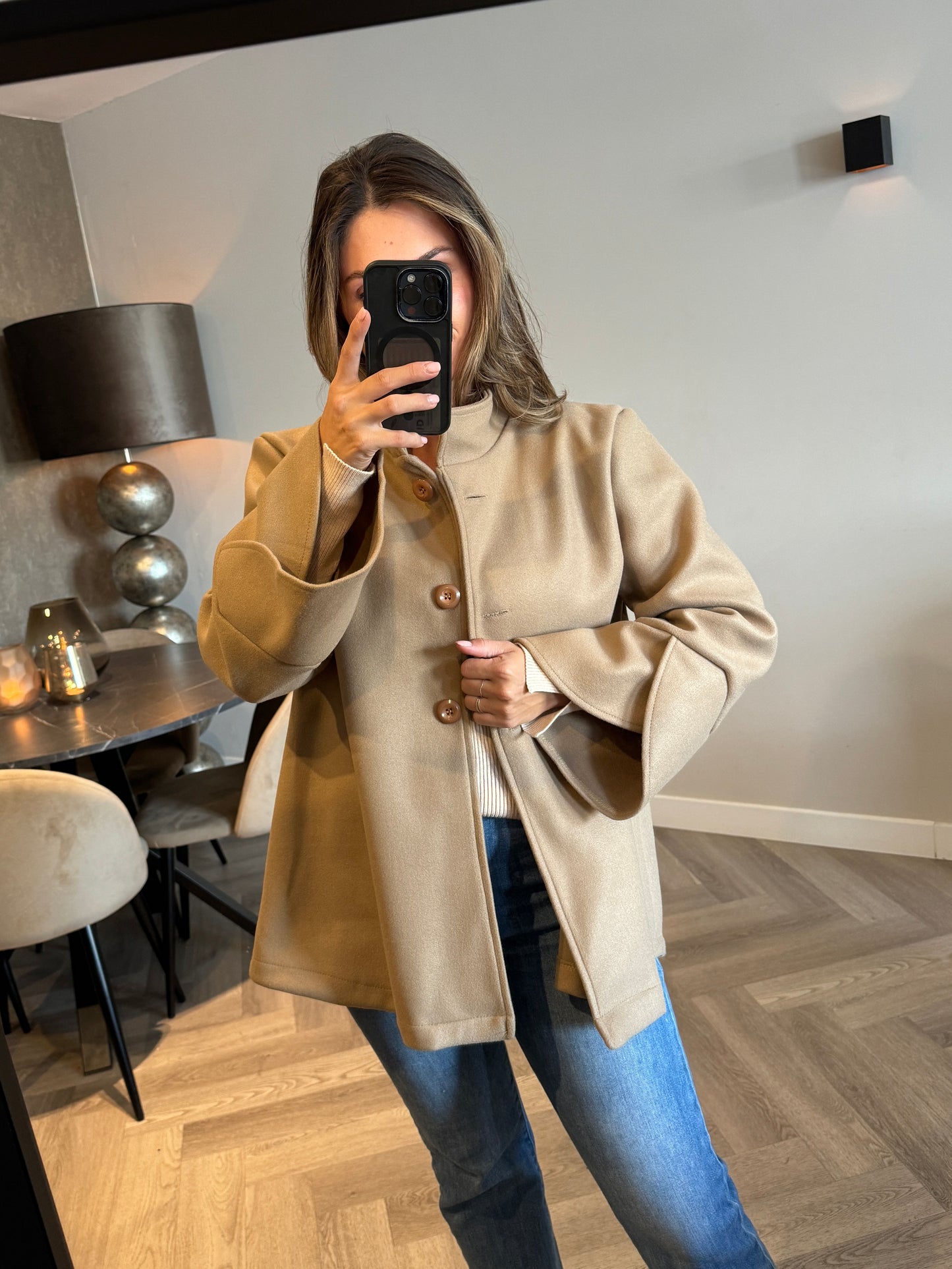 Stylish coat beige