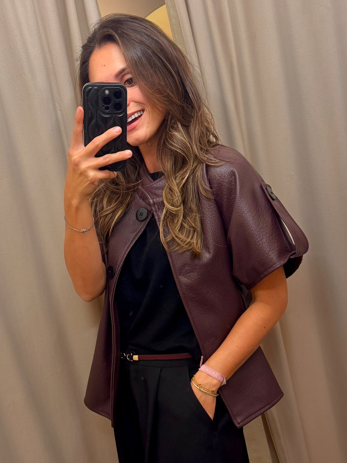 Flora Leer Blouse Jacket