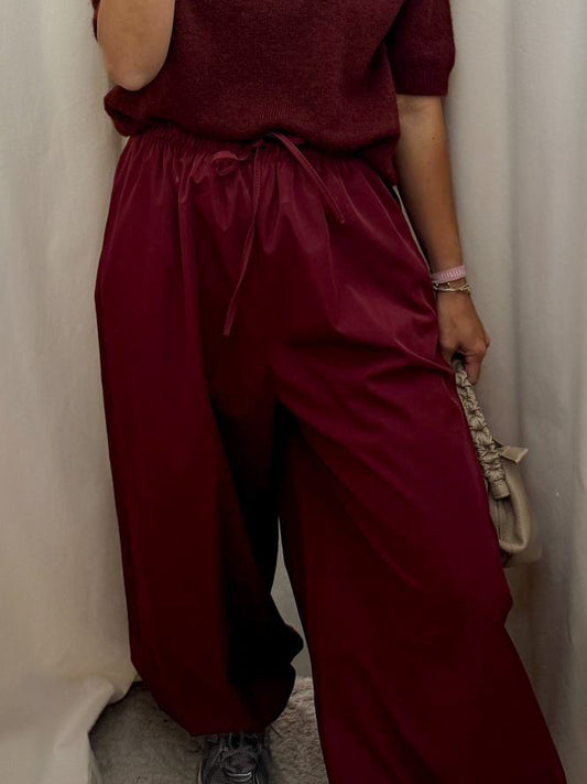 Mina Balloon Broek | Bordeaux