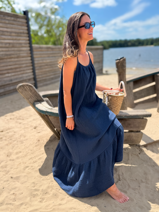 Nora Maxi Jurk | Navy