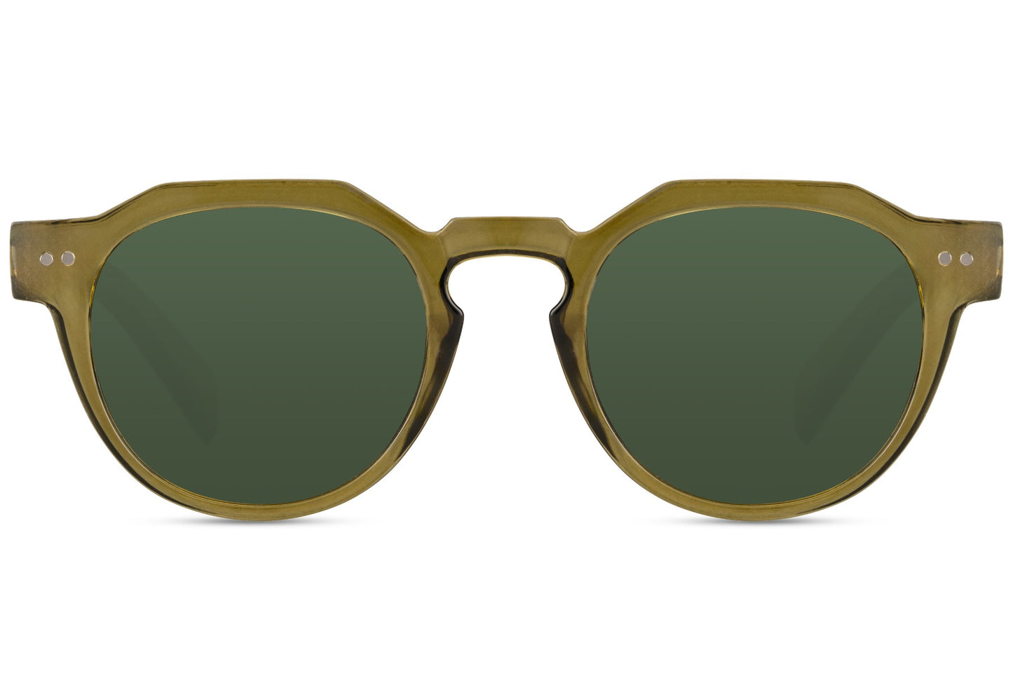 Ronde Vintage Zonnebril Groen