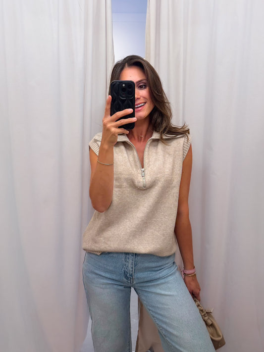 Spencer Knit Zip vestje